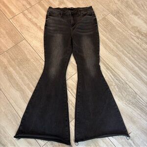 Judy Blue Jeans Womens 15 /32 Dark Wash Super Flare Black Stretch Denim